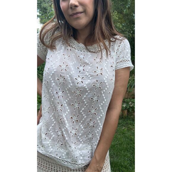 Embroidered Eyelet Lace Top – Joie - Picture 6 of 7